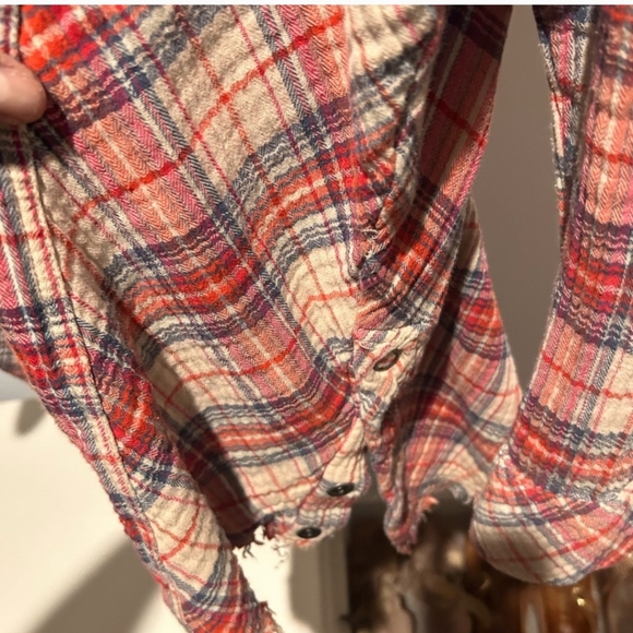 Free People Juniper Ridge Plaid Buttondown Med - Picture 7 of 9